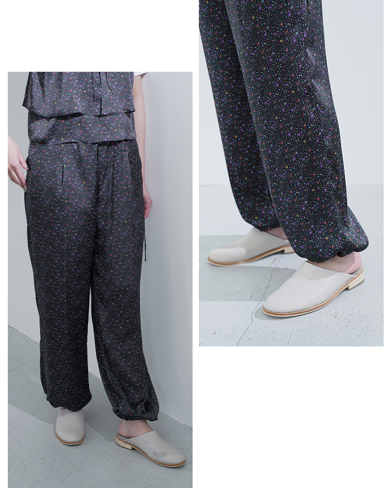 TICCA(ティッカ)リトルフラワー/ペイズリープリント/キュプラローズ刺繍パンツtbfs-082-092-103