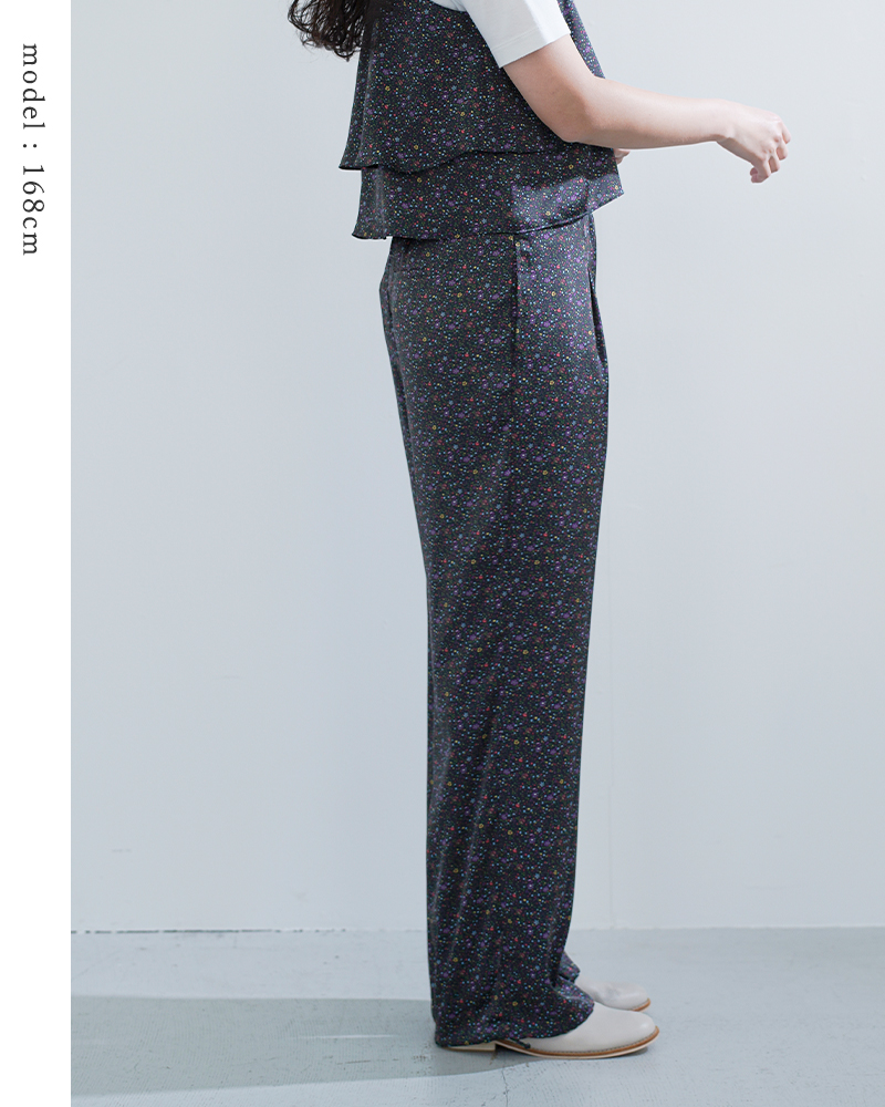 TICCA(ティッカ)リトルフラワー/ペイズリープリント/キュプラローズ刺繍パンツtbfs-082-092-103