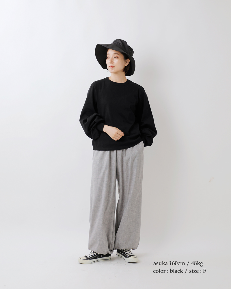 mizuiro ind(ミズイロインド)コットンパフスリーブロングTシャツ1-210069