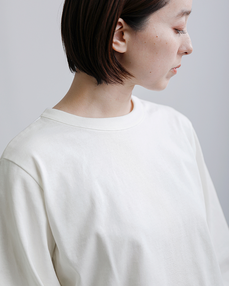 mizuiro ind(ミズイロインド)コットンパフスリーブロングTシャツ1-210069