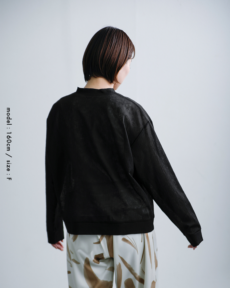 mizuiro ind(ミズイロインド)ワッシャーボイルVネックカーディガン1-210072