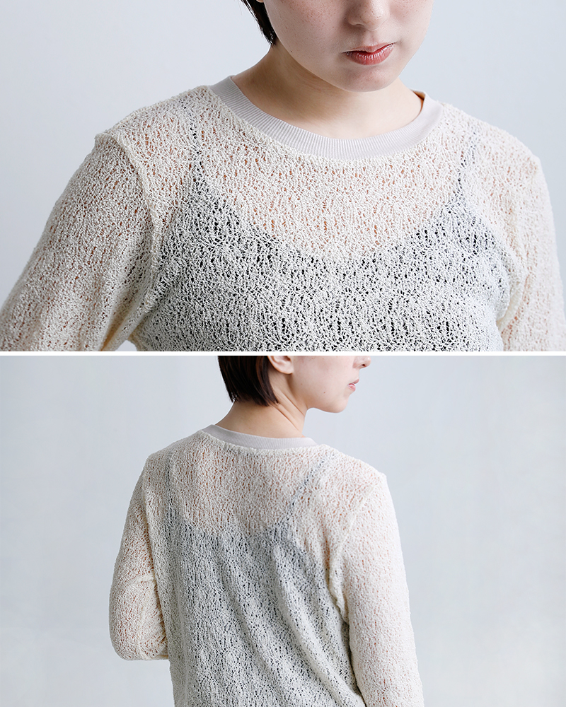 mizuiro indレース クルーネック Tシャツ 1-210080