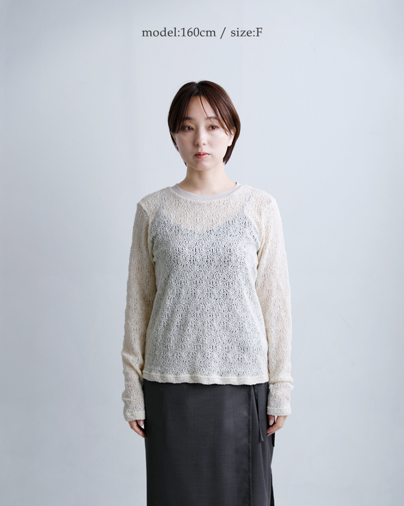 mizuiro indレース クルーネック Tシャツ 1-210080