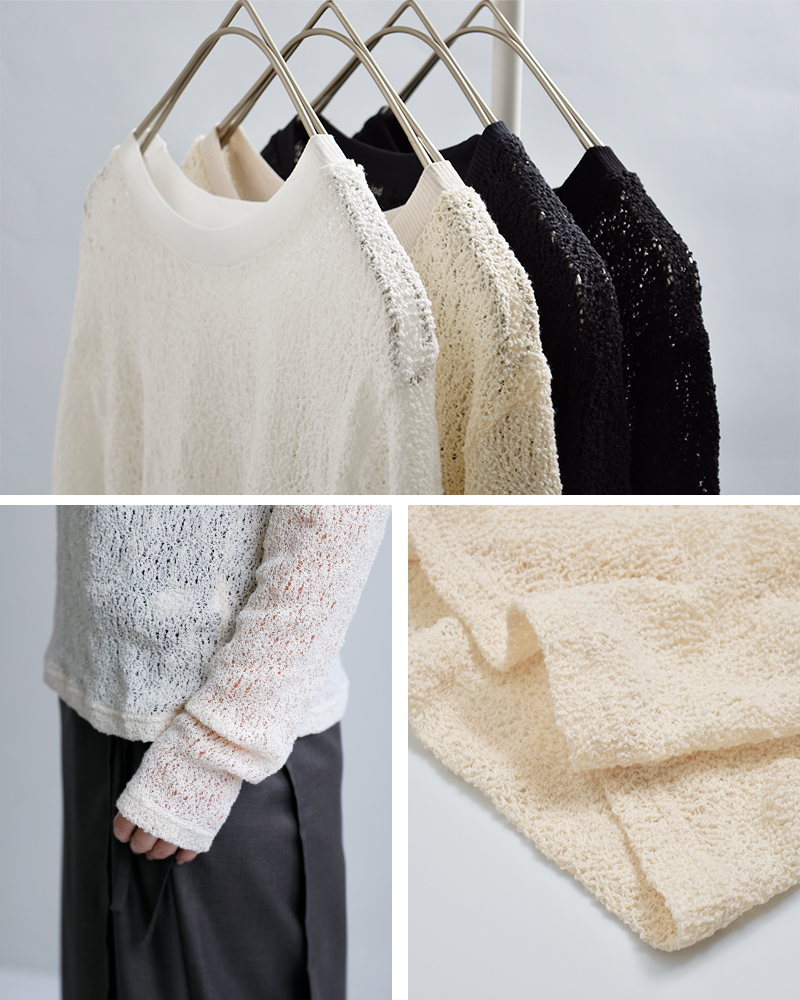 mizuiro indレース クルーネック Tシャツ 1-210080