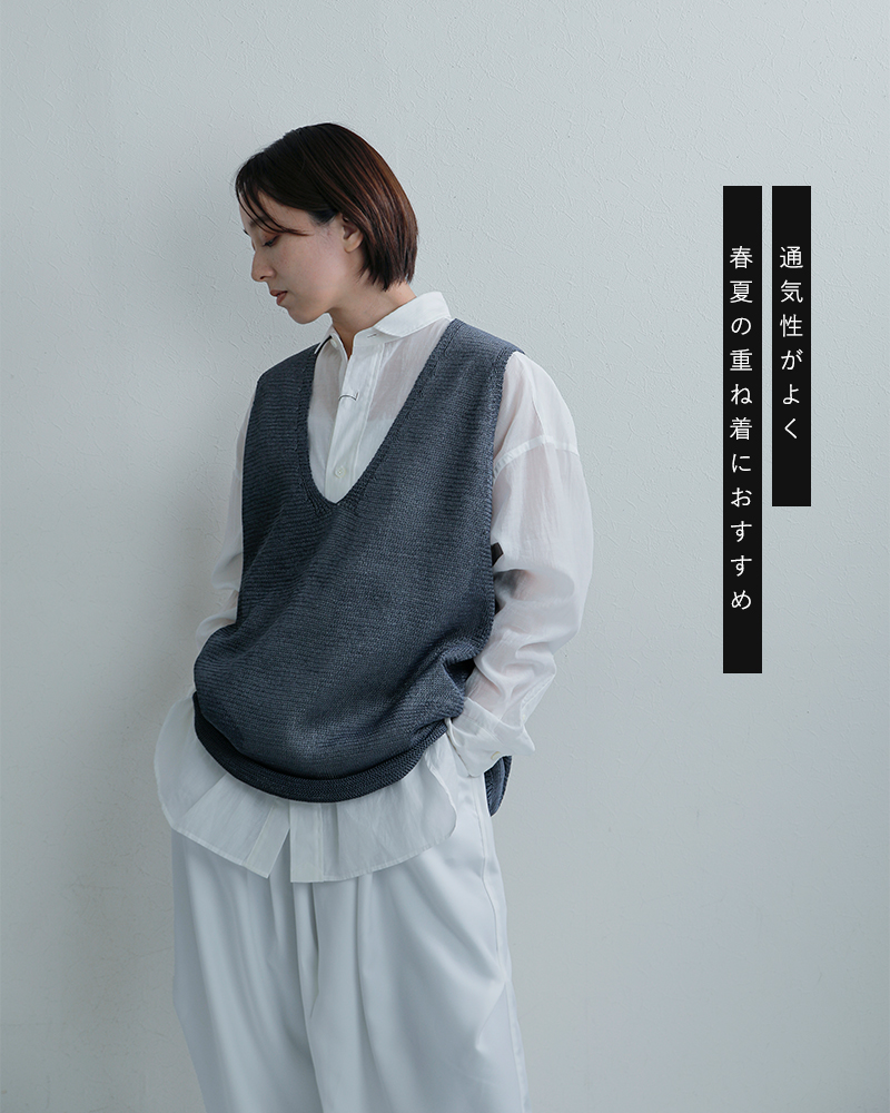 mizuiro ind(ミズイロインド)ワイドVネックベスト1-220062