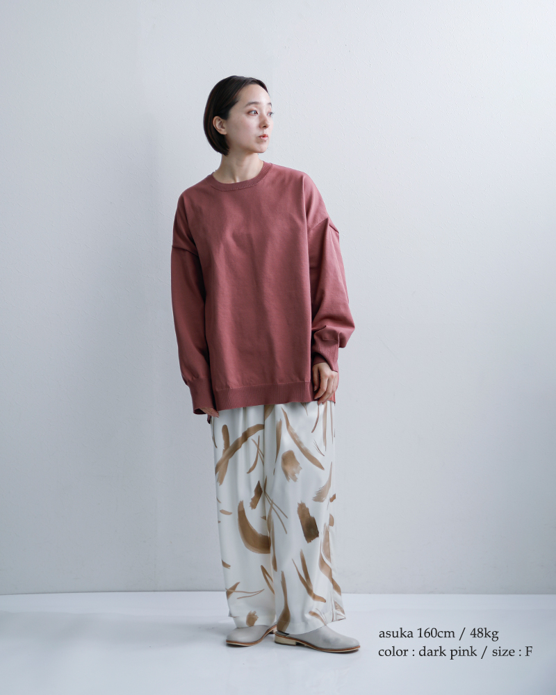 mizuiro ind(ミズイロインド)クルーネックワイドプルオーバー1-220077