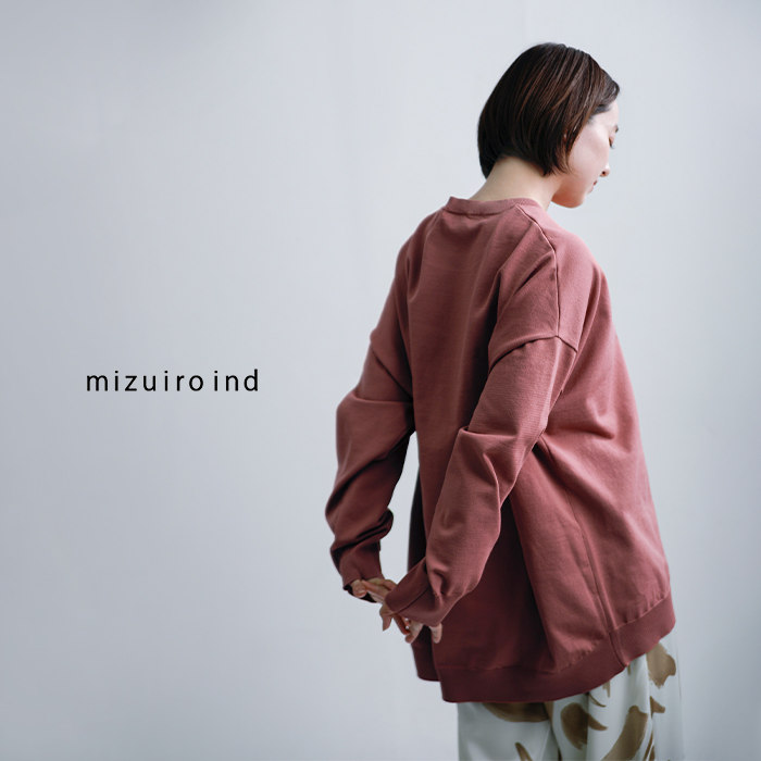 mizuiro ind(ミズイロインド)クルーネックワイドプルオーバー1-220077
