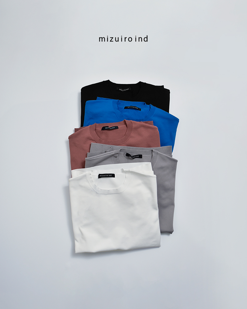 mizuiro ind(ミズイロインド)クルーネックワイドプルオーバー1-220077