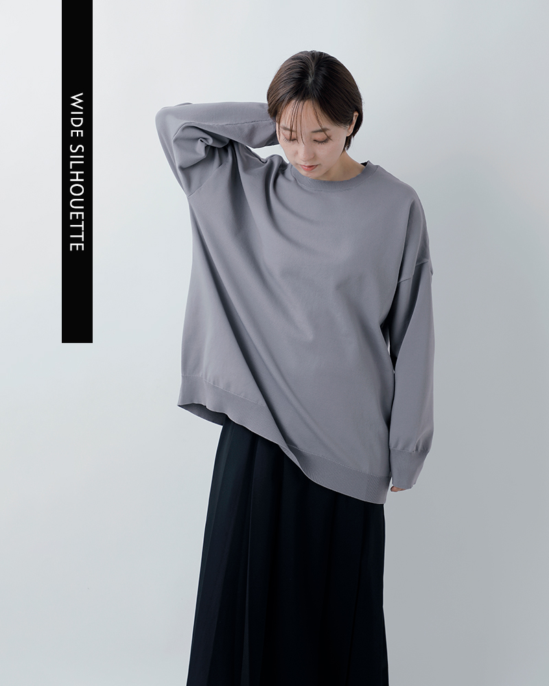 mizuiro ind(ミズイロインド)クルーネックワイドプルオーバー1-220077