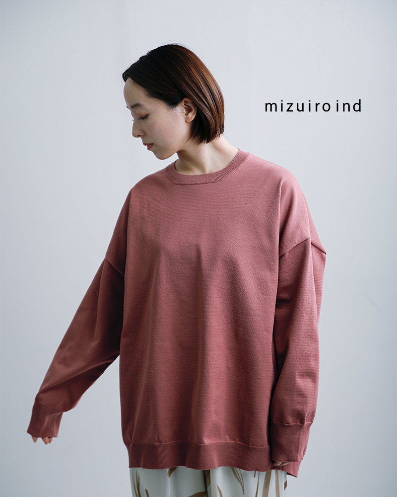 mizuiro ind(ミズイロインド)クルーネックワイドプルオーバー1-220077