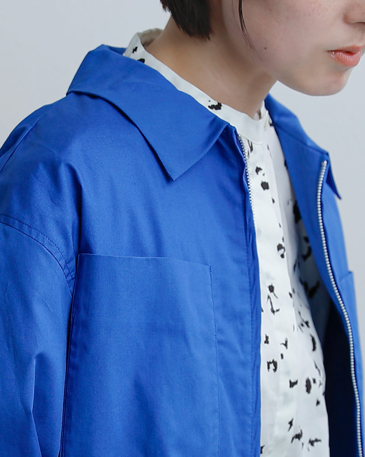 mizuiro indコットン ジップ シャツ 1-230147