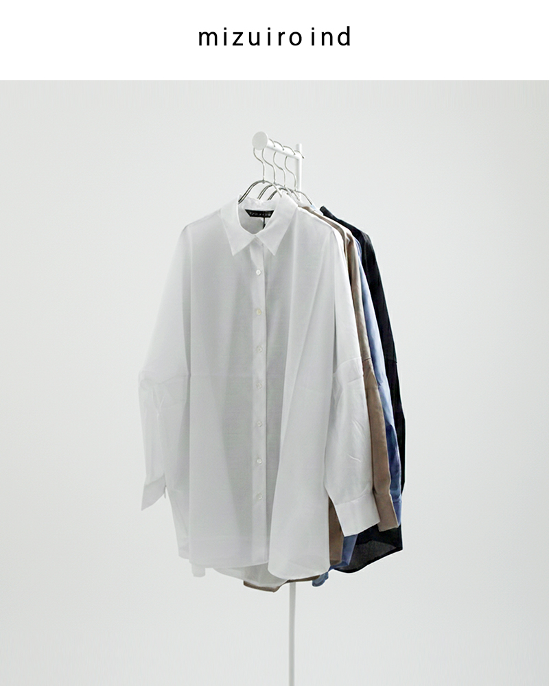 mizuiro ind(ミズイロインド)シアーワイドシャツ1-230162