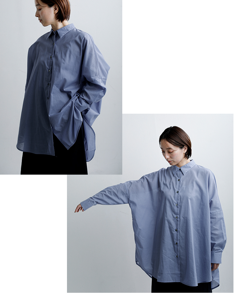 mizuiro ind(ミズイロインド)シアーワイドシャツ1-230162