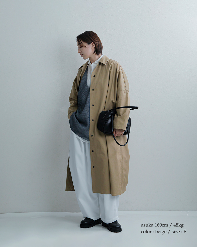 mizuiro ind(ミズイロインド)コットンワイドシャツワンピース1-250084