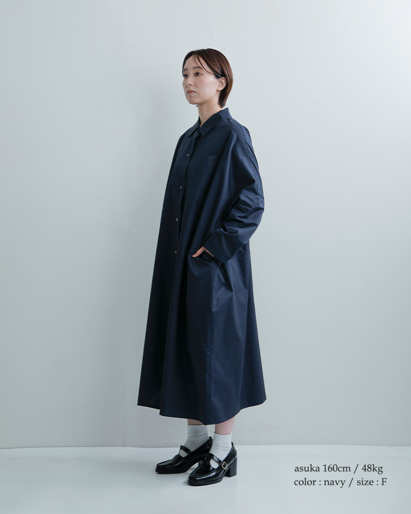 mizuiro ind(ミズイロインド)コットンワイドシャツワンピース1-250084