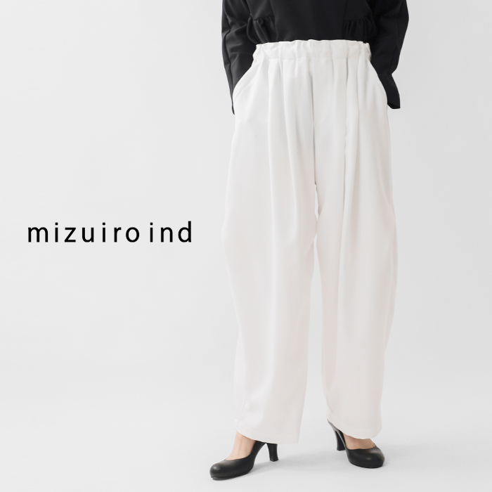 mizuiro ind(ミズイロインド)トロピカルストレッチワイドカーゴパンツ1-260016a