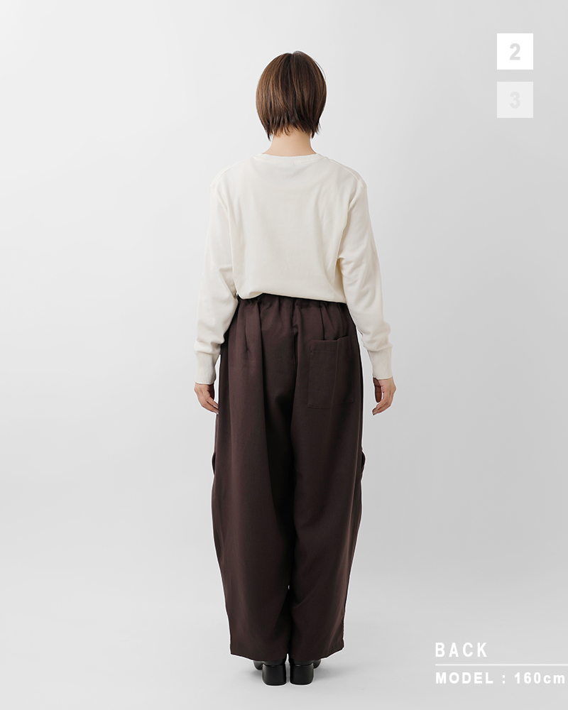 mizuiro ind(ミズイロインド)トロピカルストレッチワイドカーゴパンツ1-260016a