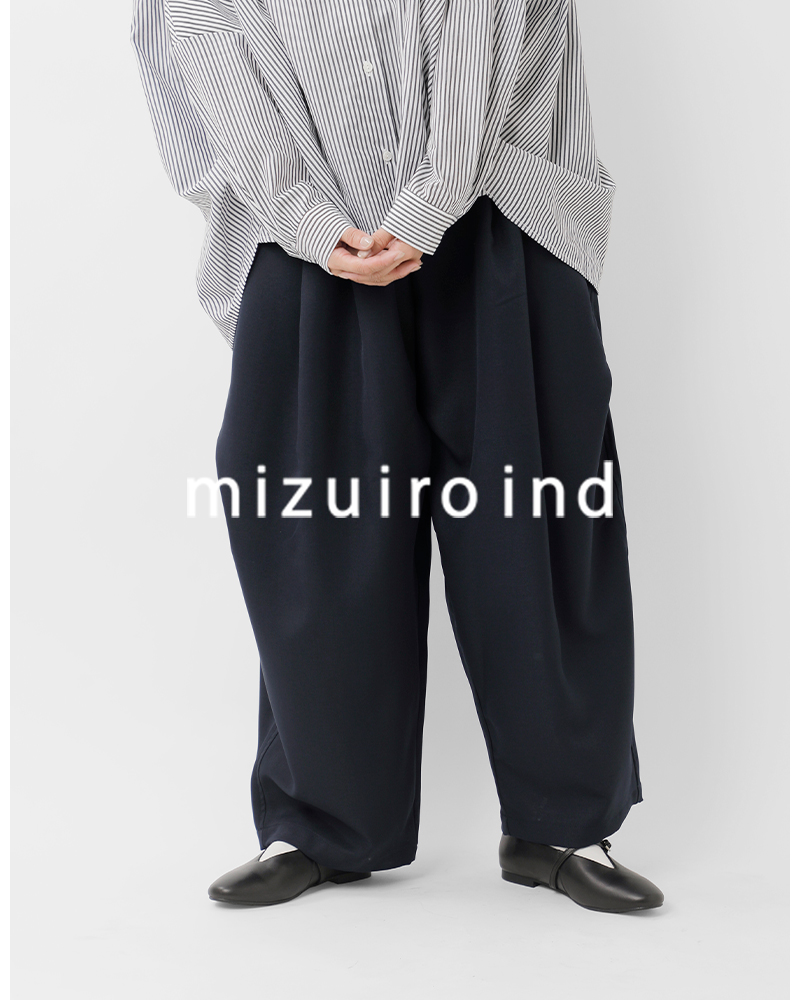 mizuiro ind(ミズイロインド)トロピカルストレッチワイドカーゴパンツ1-260016a