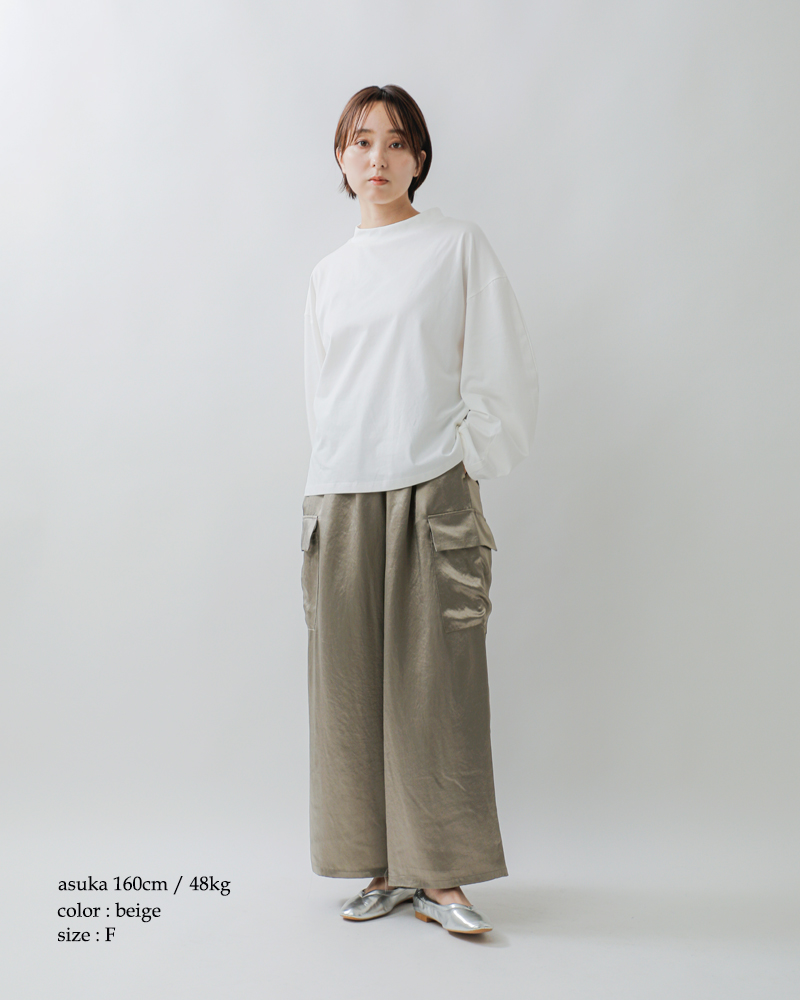 mizuiro ind ミズイロインド サテン カーゴパンツ 1-260089 レディース