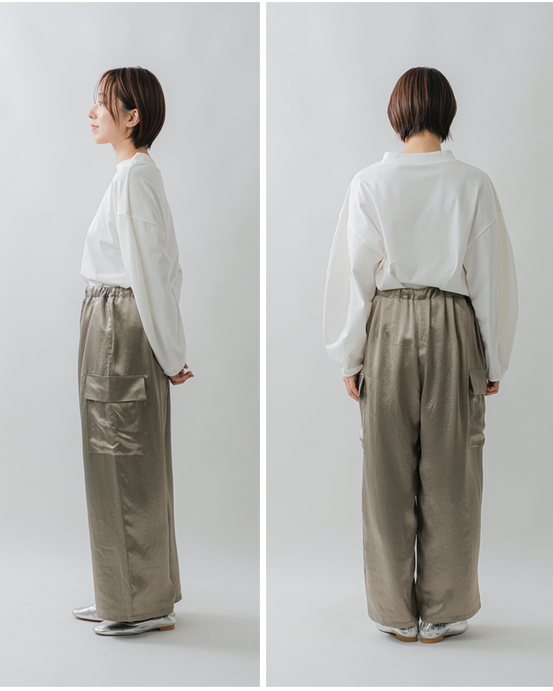 mizuiro ind(ミズイロインド)サテンカーゴパンツ1-260089