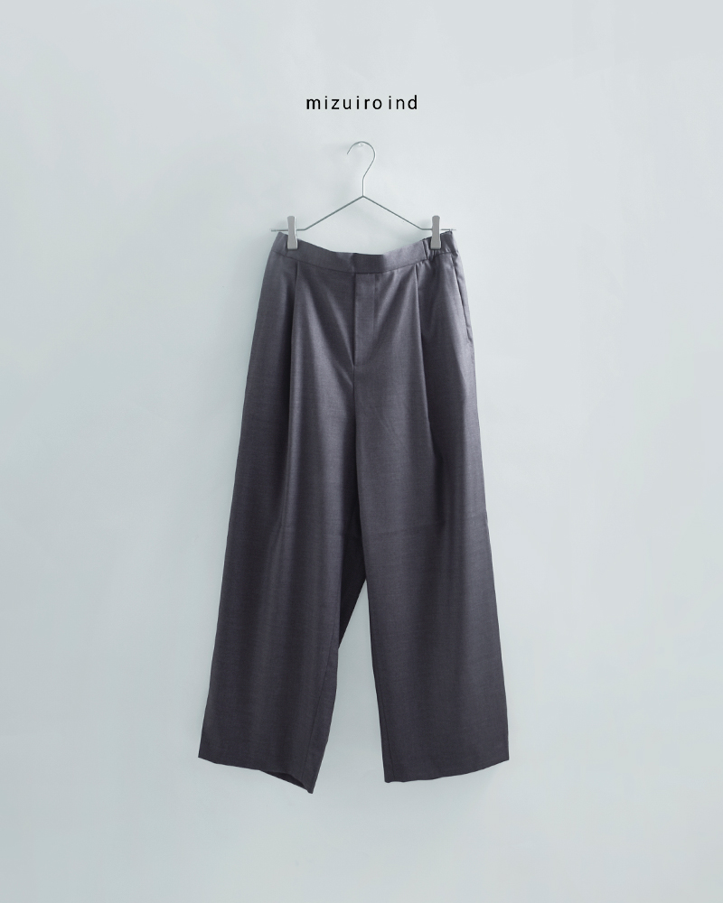 mizuiro ind(ミズイロインド)ツータックスラックスパンツ1-260100