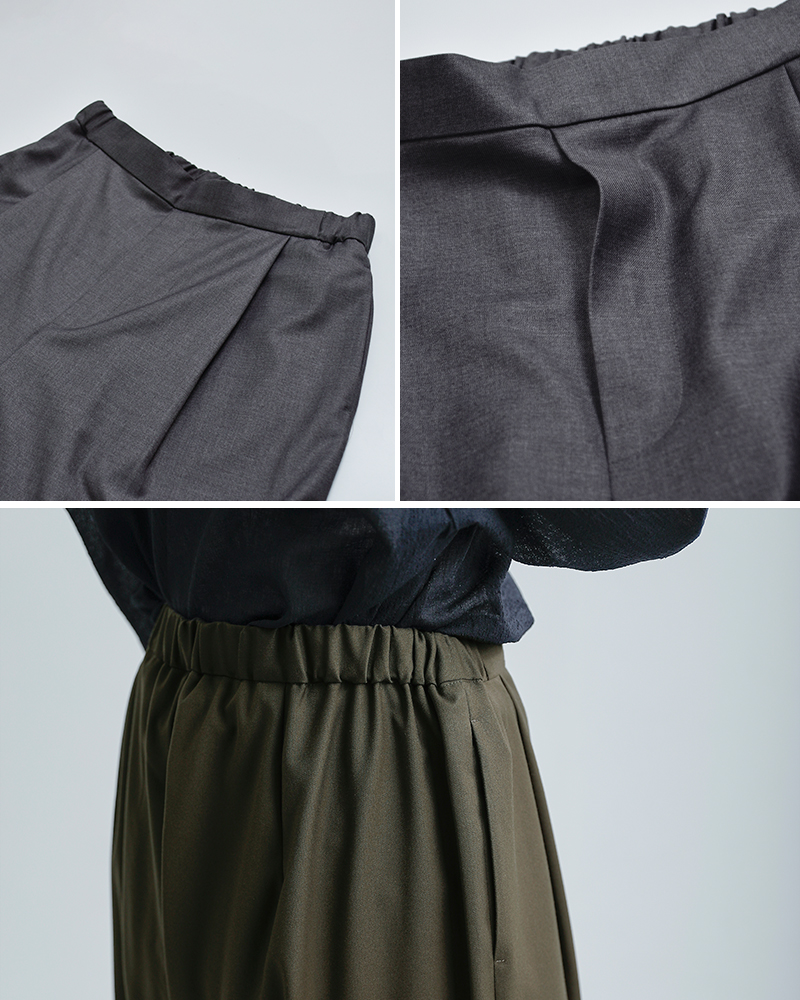 mizuiro ind(ミズイロインド)ツータックスラックスパンツ1-260100