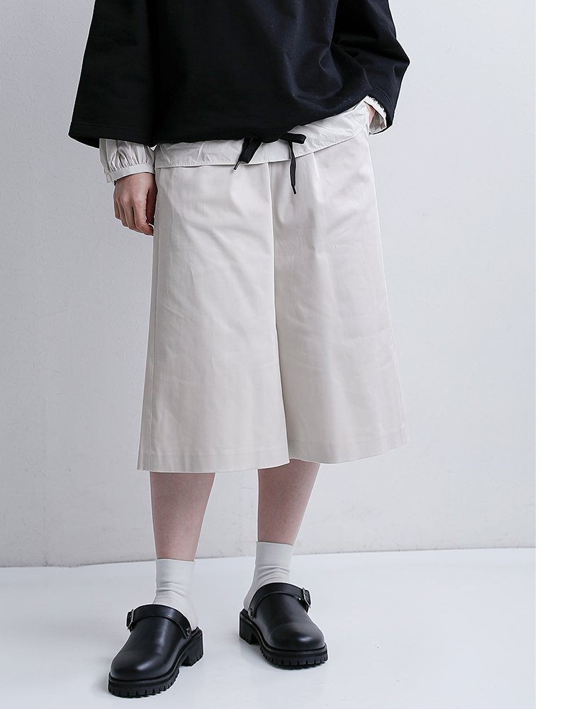 mizuiro ind(ミズイロインド)コットンハーフイージーパンツ1-260101