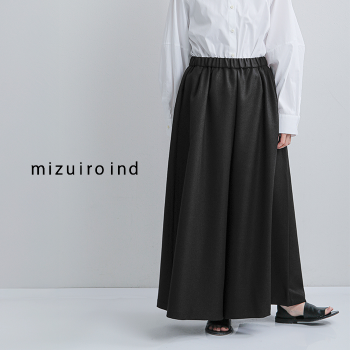 mizuiro ind(ミズイロインド)ワイドフレアイージーパンツ1-260108