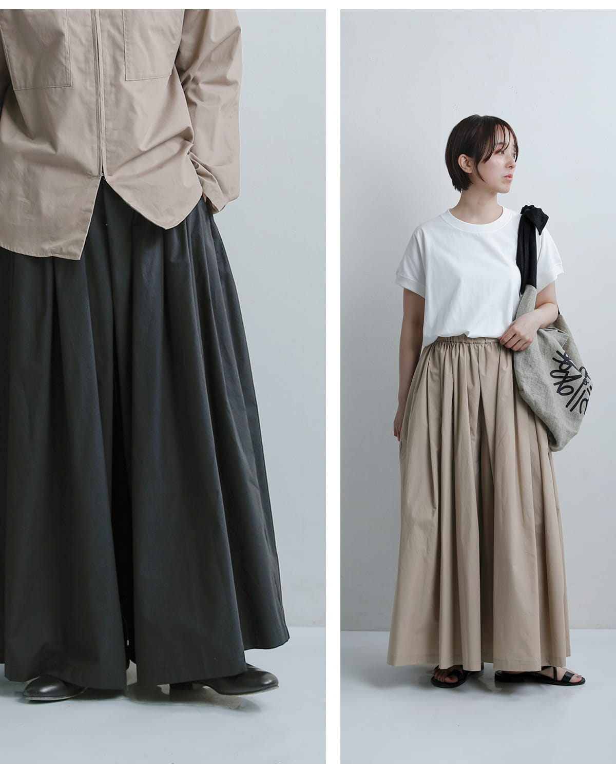 mizuiro indコットン ボリューム フレアパンツ 1-260111