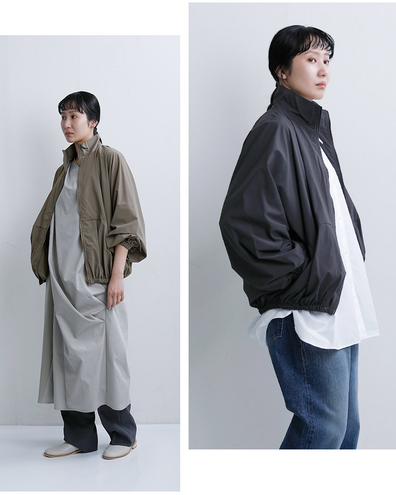 mizuiro ind(ミズイロインド)UVカット撥水ドルマンスリーブストームジャケット1-270036