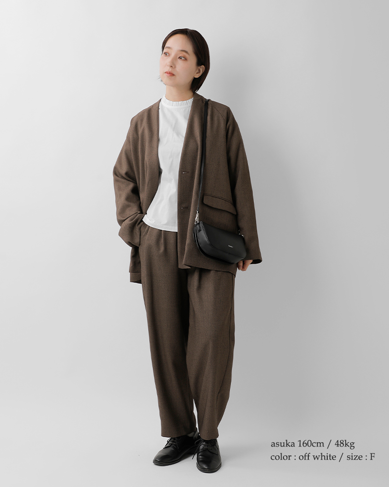 MidiUmi(ミディウミ)コットンフリルネックプルオーバー1-710101