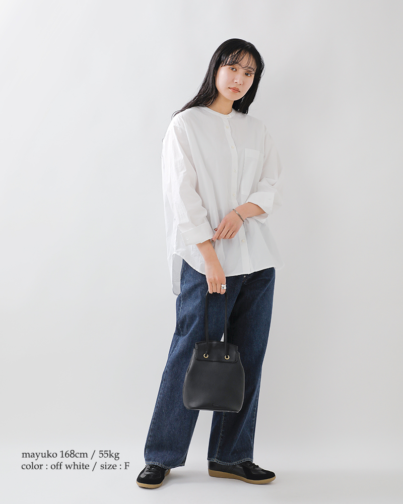 MidiUmi(ミディウミ)コットンスタンドカラービッグシャツstandcollarbigshirt1-730087