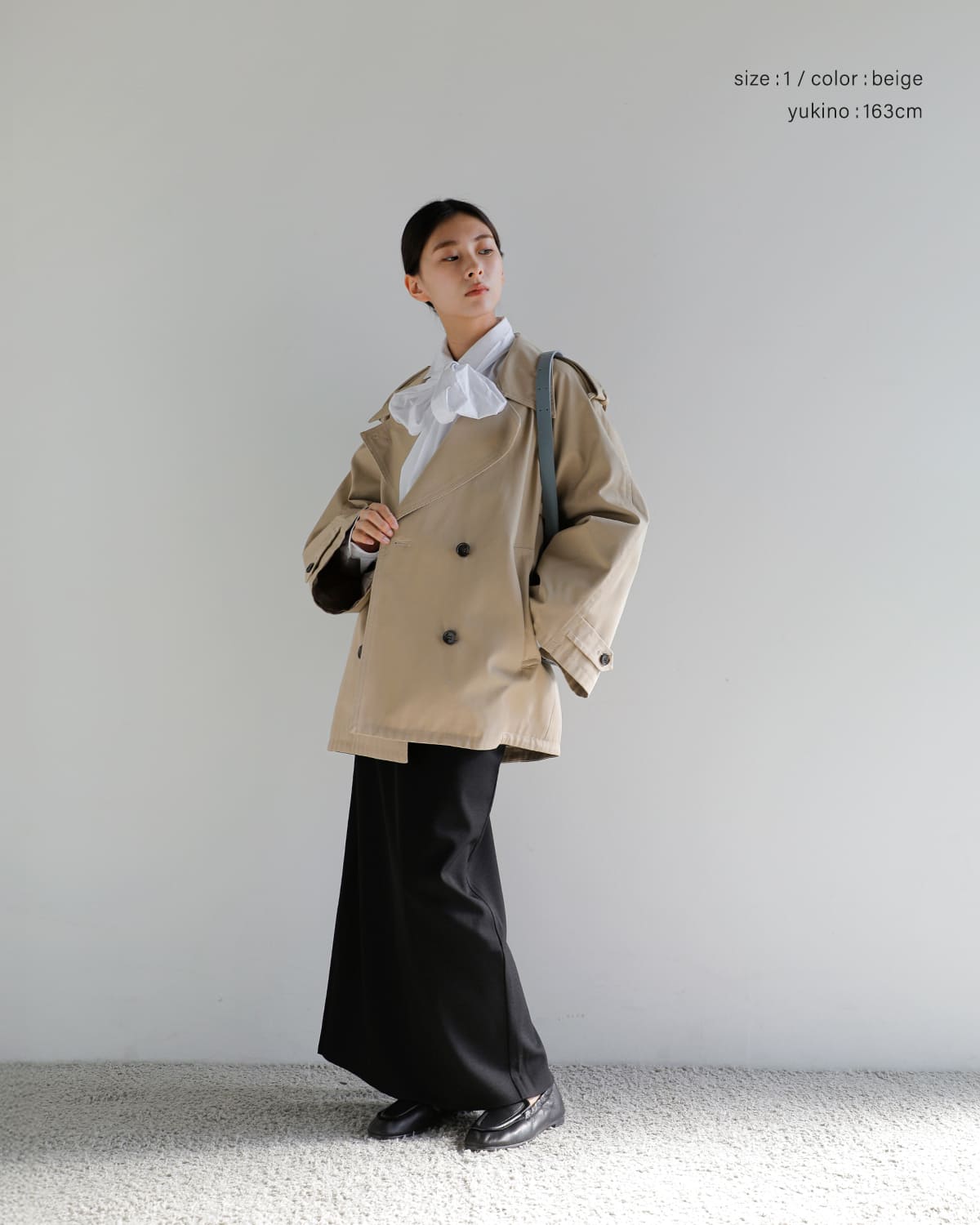 CLANE(クラネ)オーバーショートトレンチコート 10101-0023