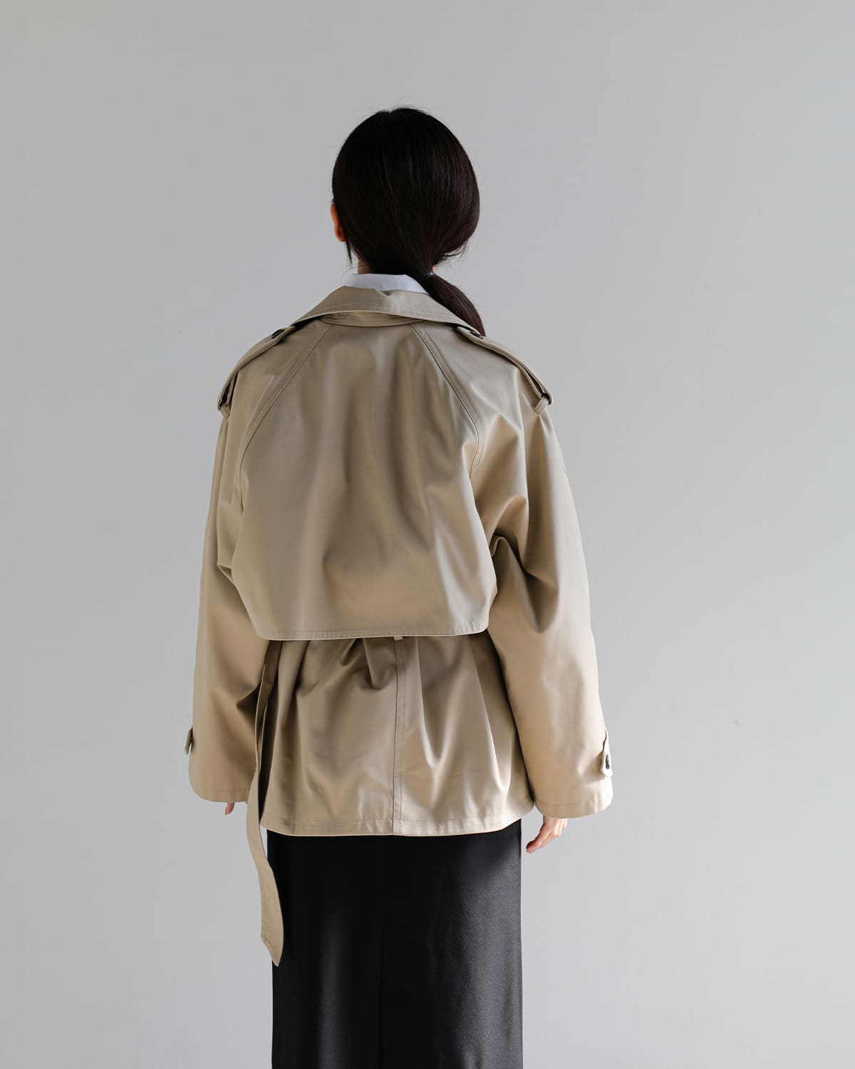 CLANE(クラネ)オーバーショートトレンチコート 10101-0023