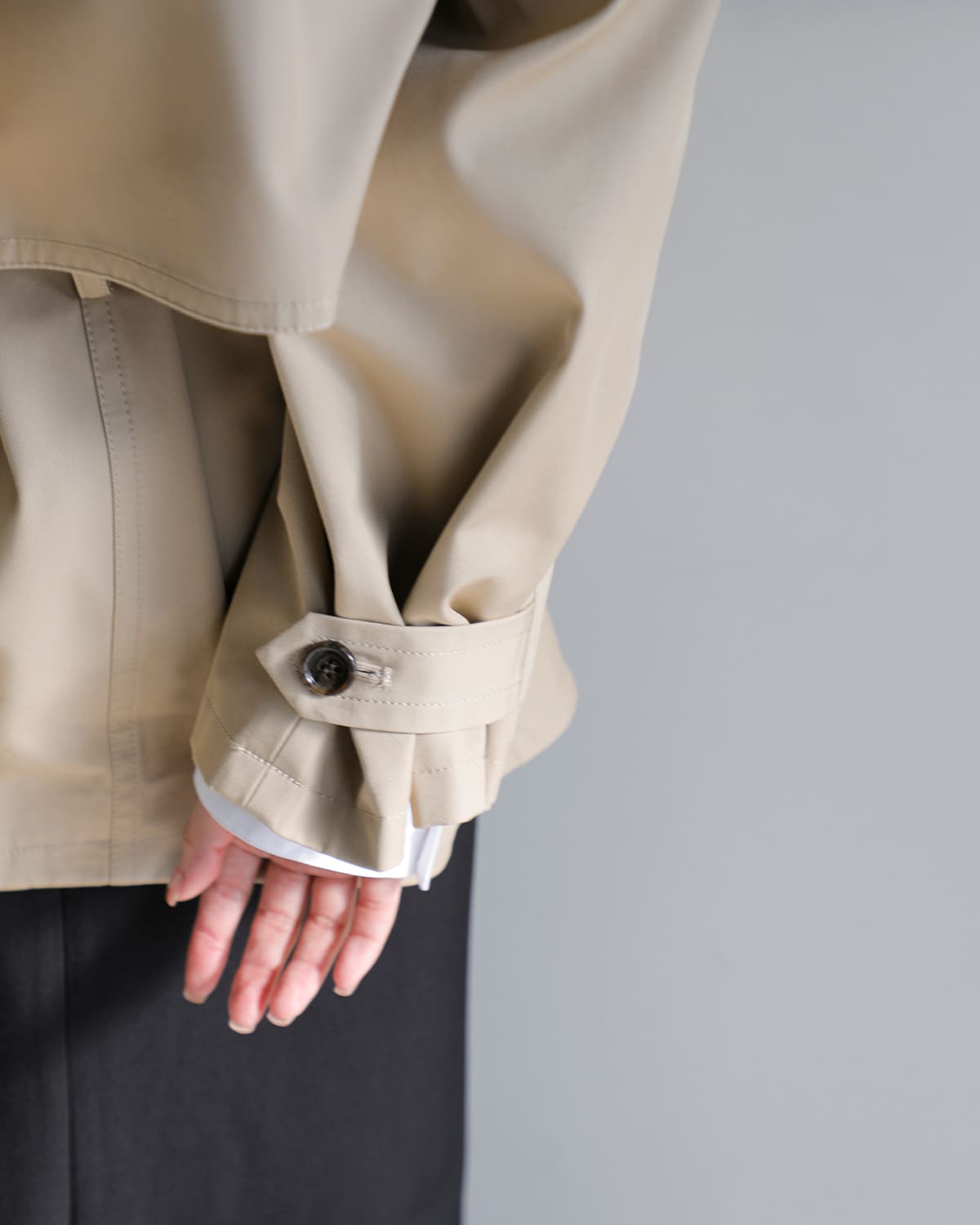 CLANE(クラネ)オーバーショートトレンチコート 10101-0023