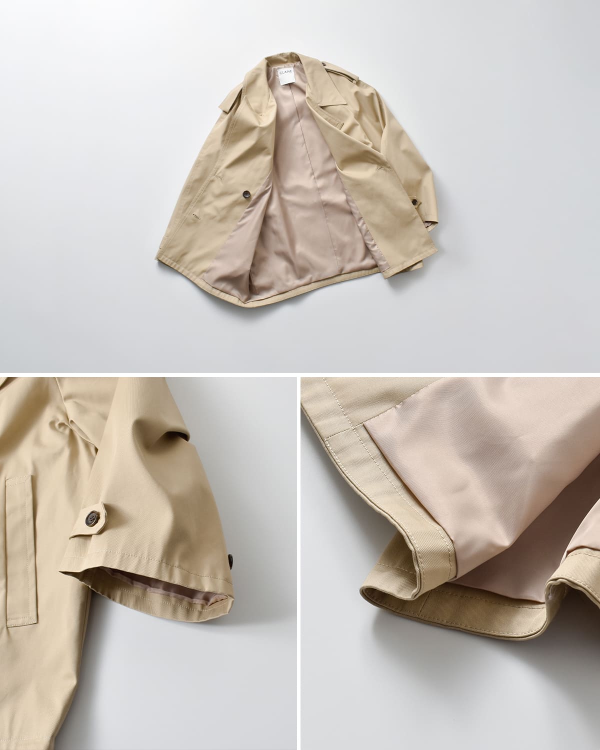 CLANE(クラネ)オーバーショートトレンチコート 10101-0023