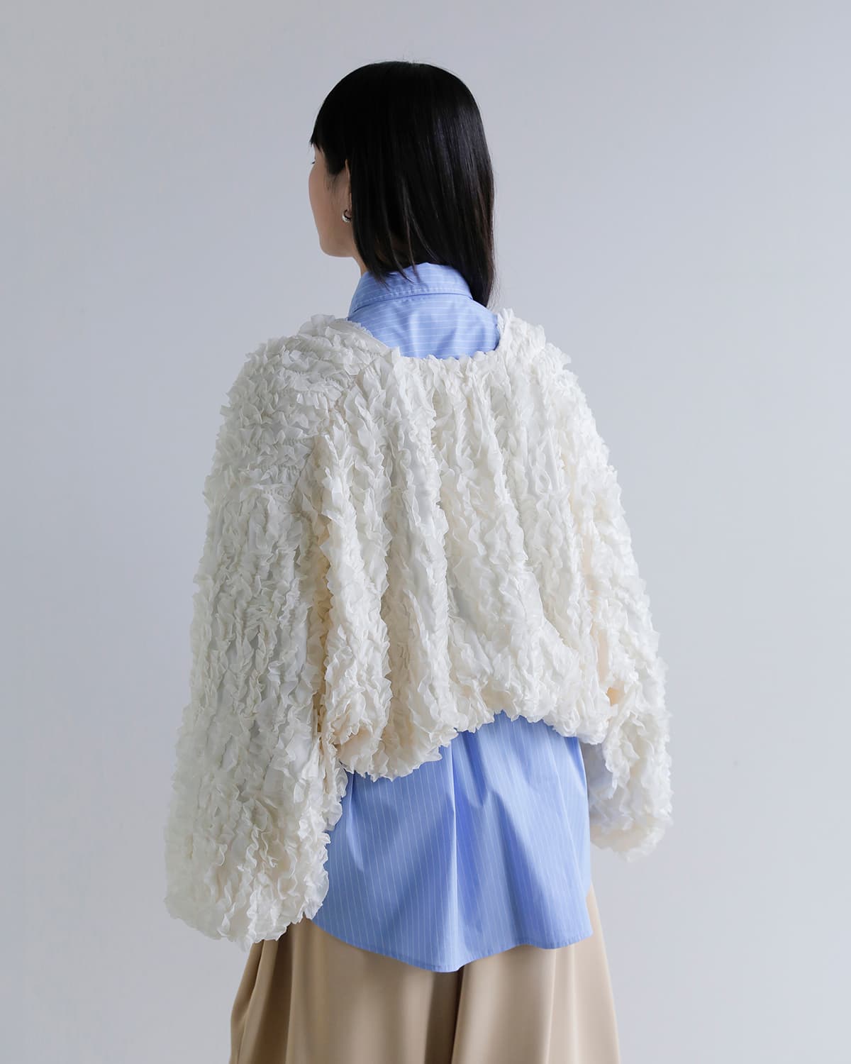 CLANE(クラネ)トップステッチフリルボレロ 10103-0443