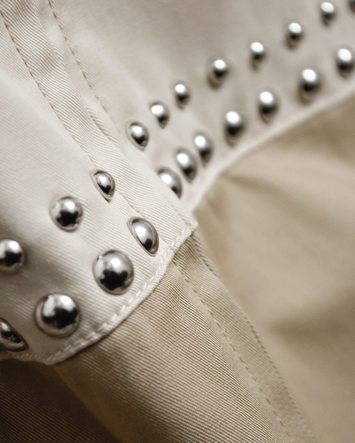 CLANE(クラネ)ダブルカラースタッズドリズラージャケット 10104-0533