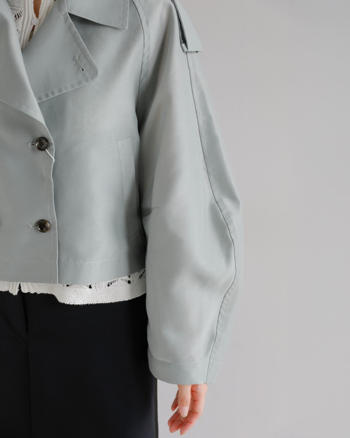 CLANE(クラネ)シアー ショートトレンチジャケット 10104-0543