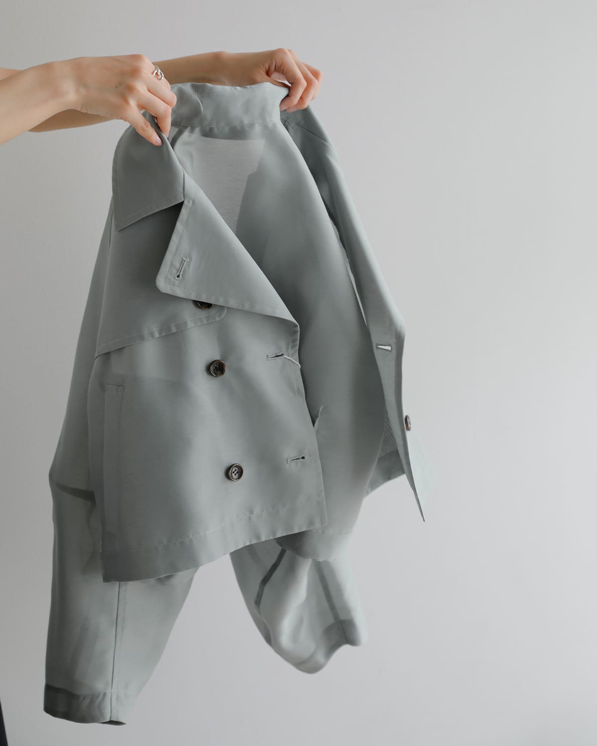 CLANE(クラネ)シアー ショートトレンチジャケット 10104-0543