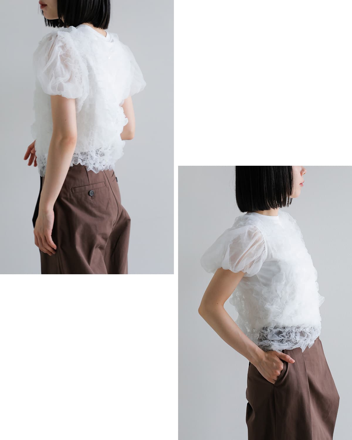 CLANE(クラネ)チュールベストレイヤードトップス 10105-1173