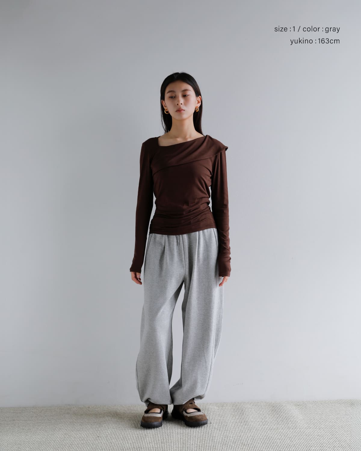 CLANE(クラネ)コクーンバルキー スウェットパンツ 10110-7133