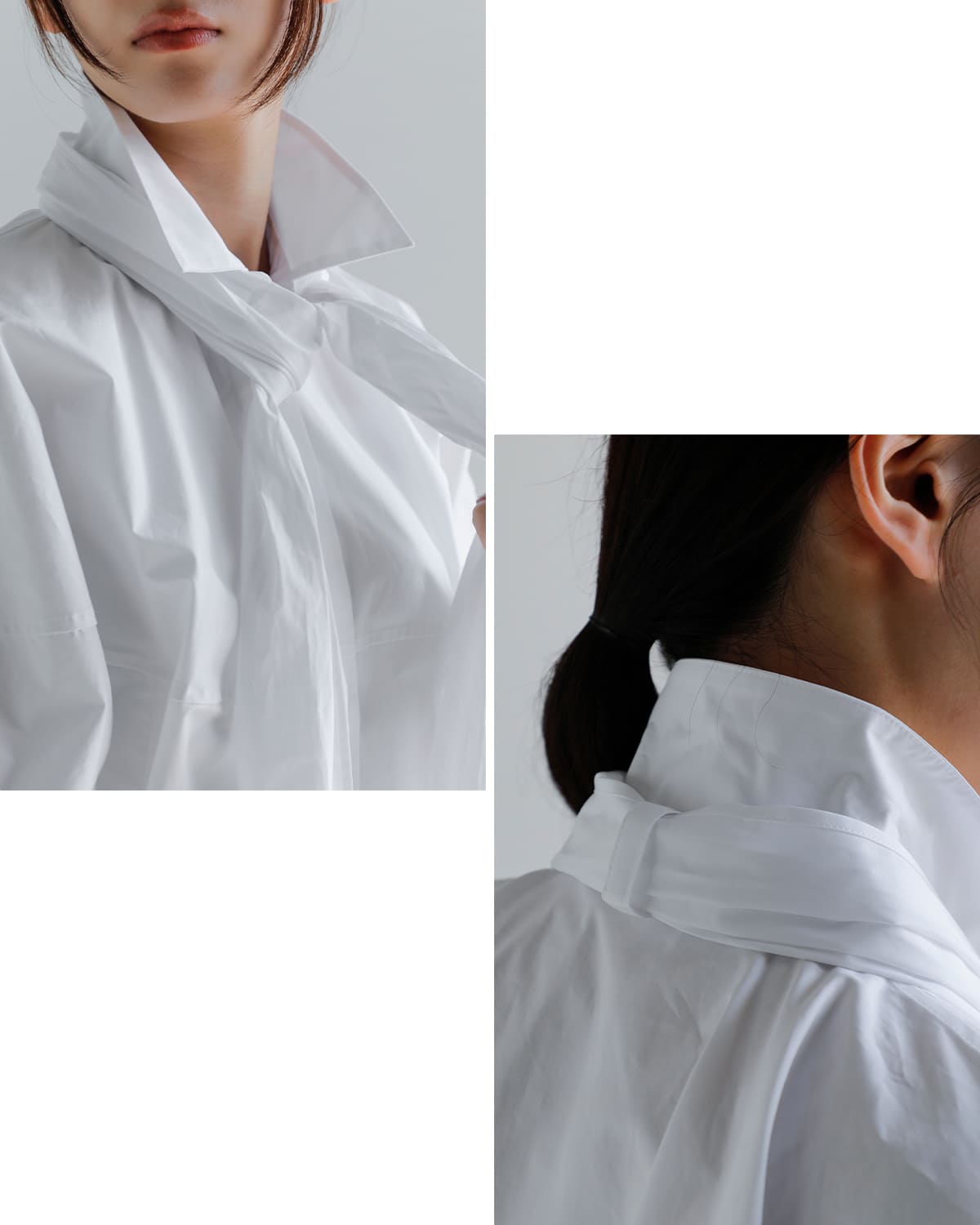 CLANE(クラネ)リボンタイコンパクトシャツ 10122-4023