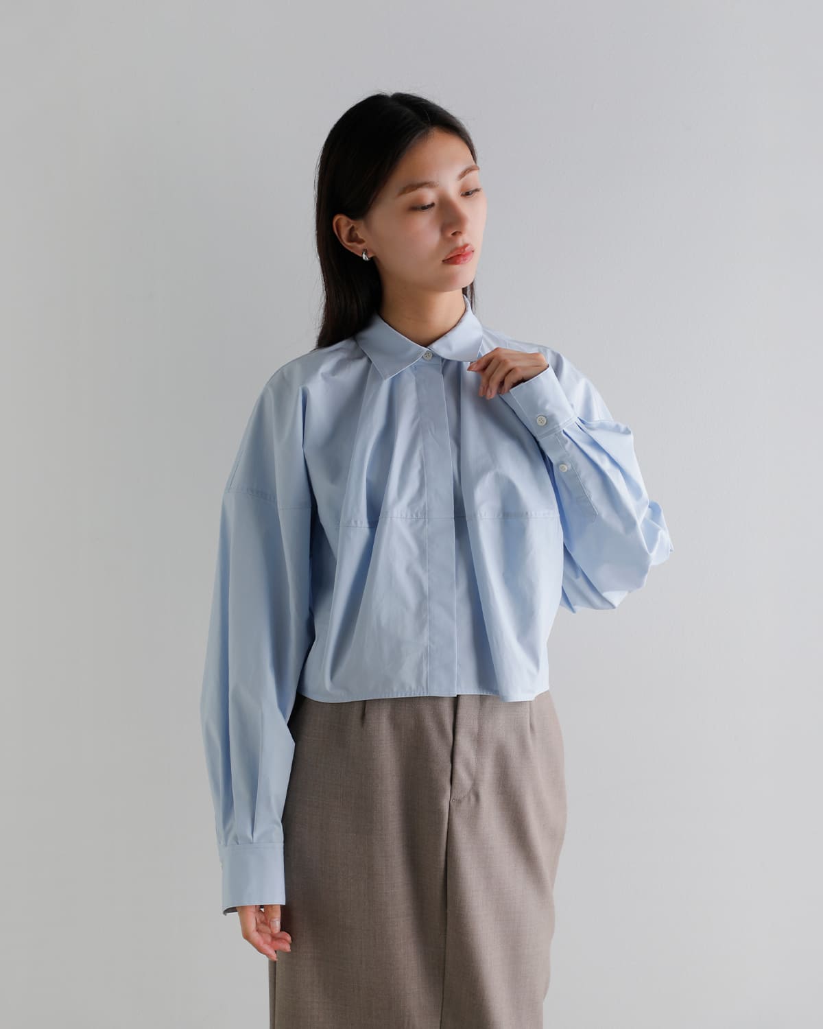 CLANE(クラネ)リボンタイコンパクトシャツ 10122-4023