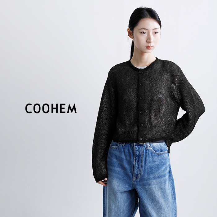 COOHEM(コーへン)Wフェイスポンポンニットカーディガン11-262-006