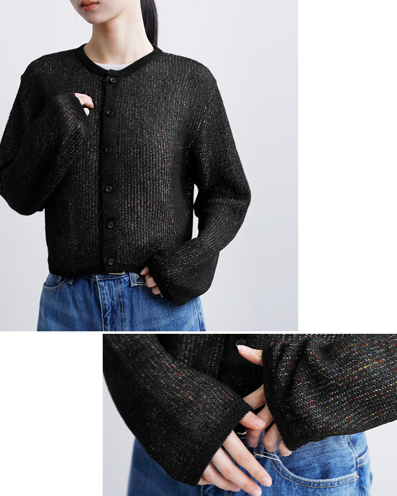 COOHEM(コーへン)Wフェイスポンポンニットカーディガン11-262-006