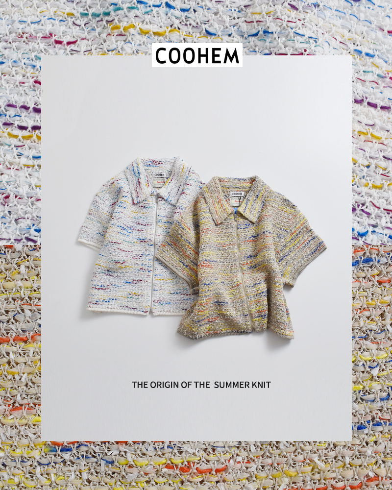 COOHEMKOUHEN サマーツイード ニット シャツ 11-262-015