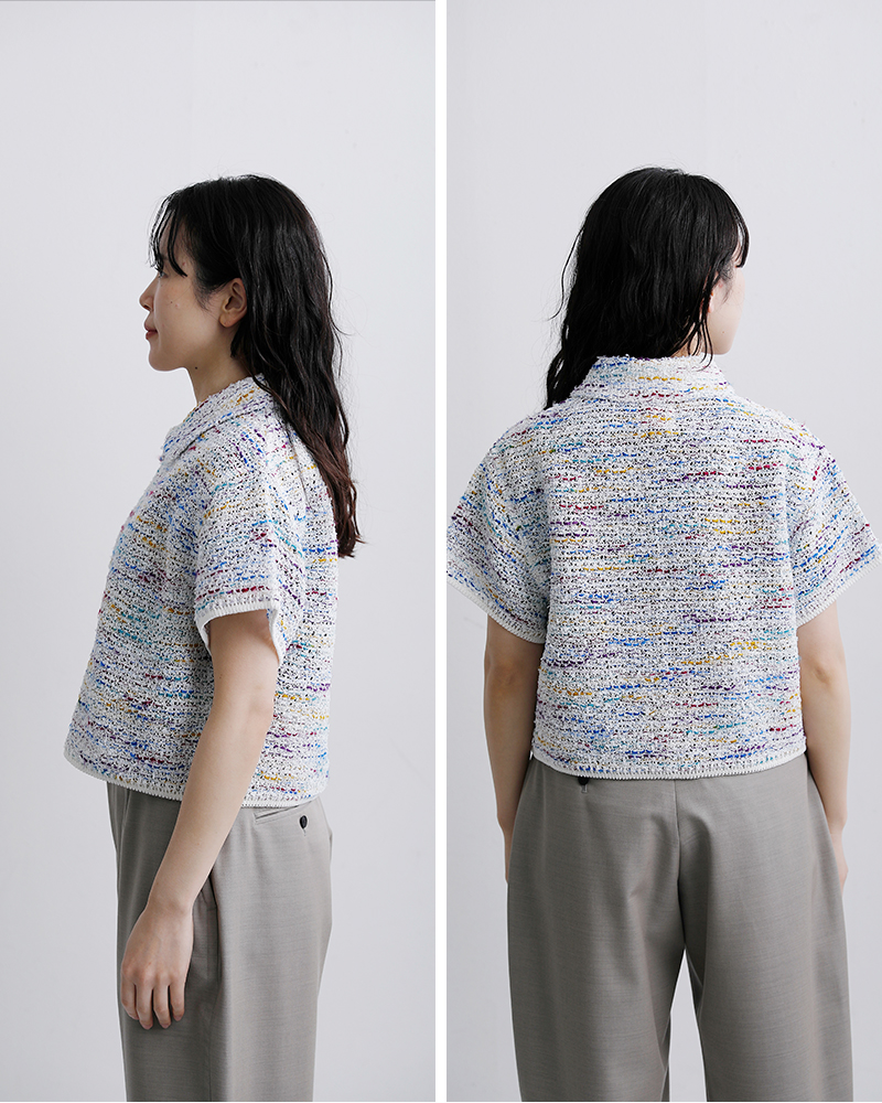 COOHEMKOUHEN サマーツイード ニット シャツ 11-262-015