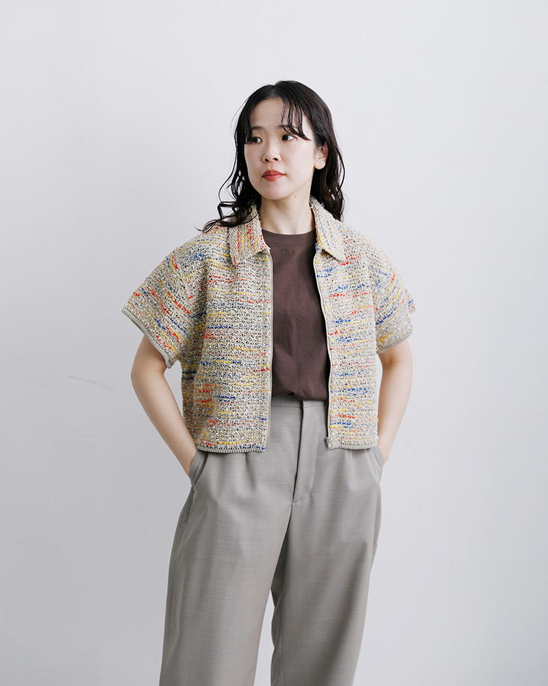 COOHEMKOUHEN サマーツイード ニット シャツ 11-262-015