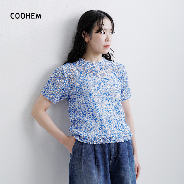 COOHEMシアー モール ニット プルオーバー 11-262-021